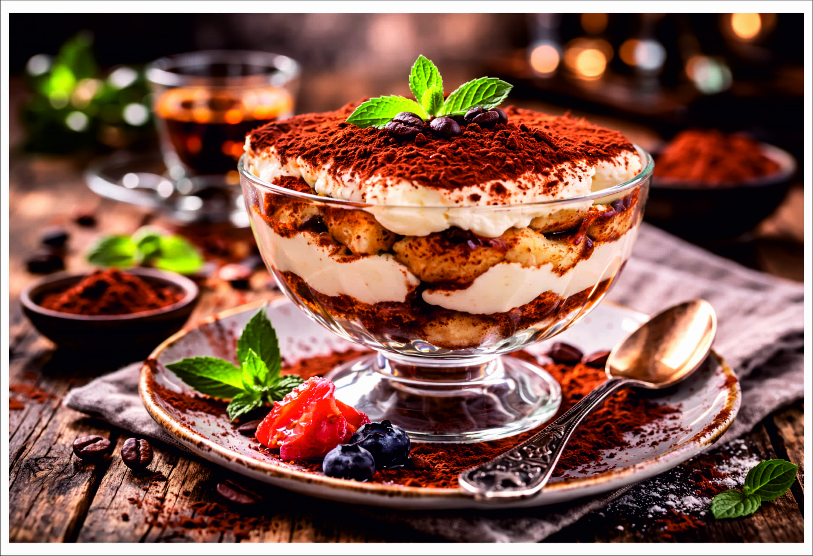 Tiramisú casero en Los Italianos